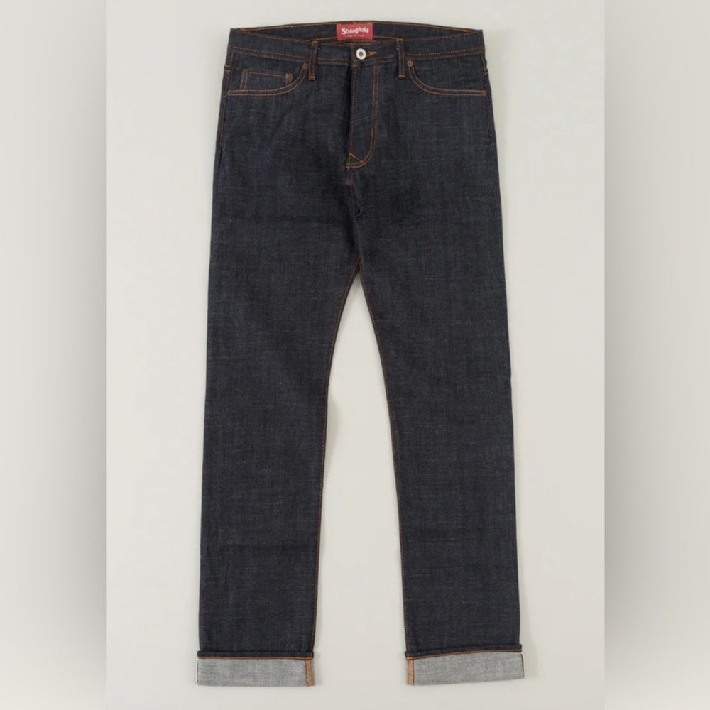 Men's The Stronghold Selvedge Slim Straight Leg Jeans with Spice Stitching 32"